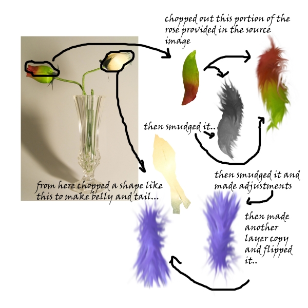 Creation of Birds of Paradise: Step 1